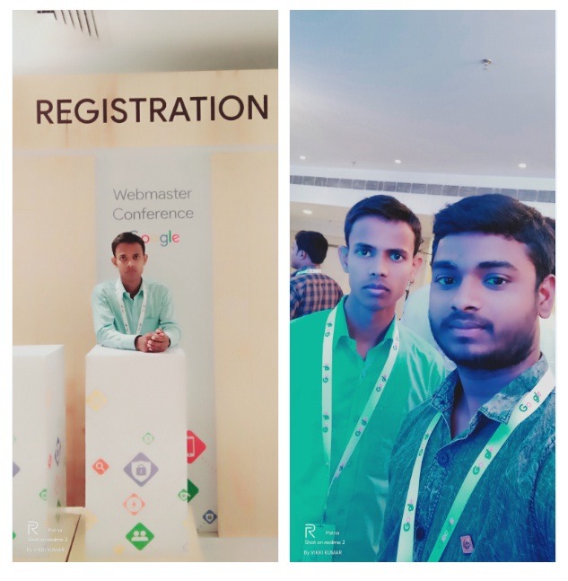 Niraj Kumar and his friend at Webmaster Confrense 2019 Patna