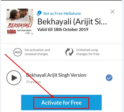 Activate Free Caller tune on Airtel Wynk App