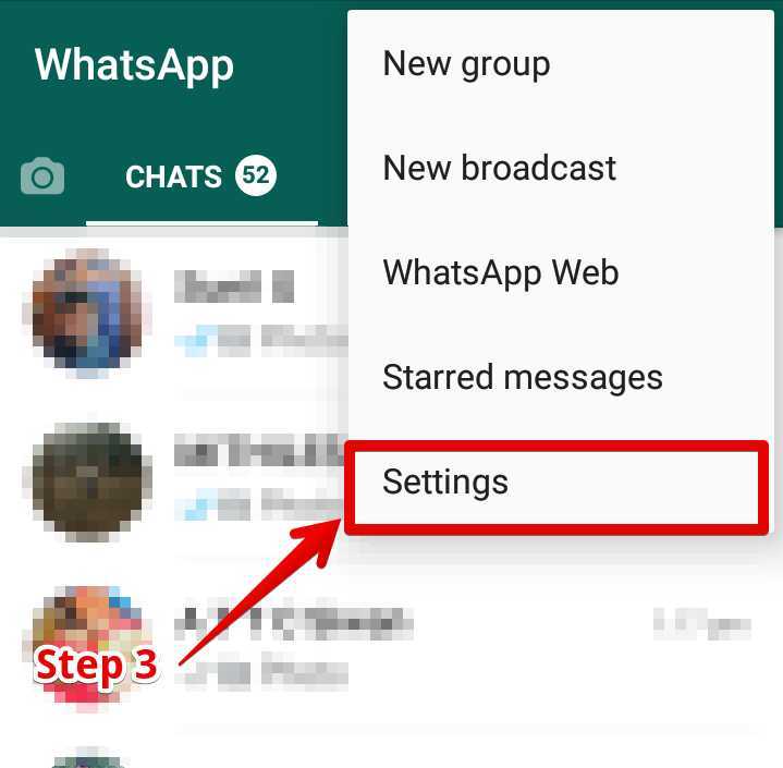 Settings पर क्लिक करते ही आगे आपका Whatsapp Setting खुल जायेगा