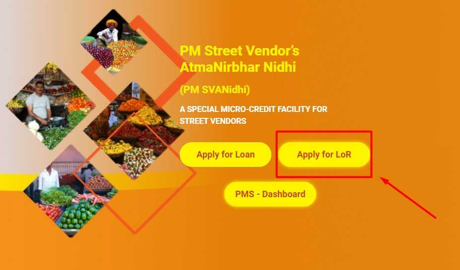 Apply for LoR (Letter Of Recommendation) on PM SVANidhi Website
