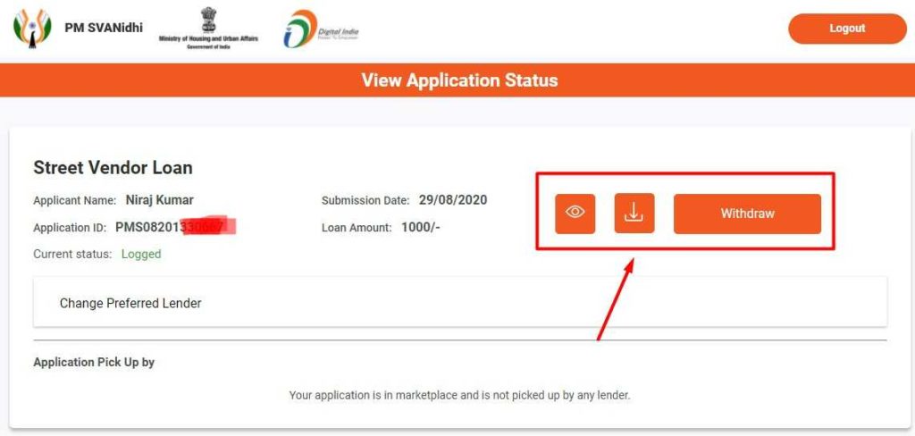 Download Application form for PM Svanidhi Yojana
