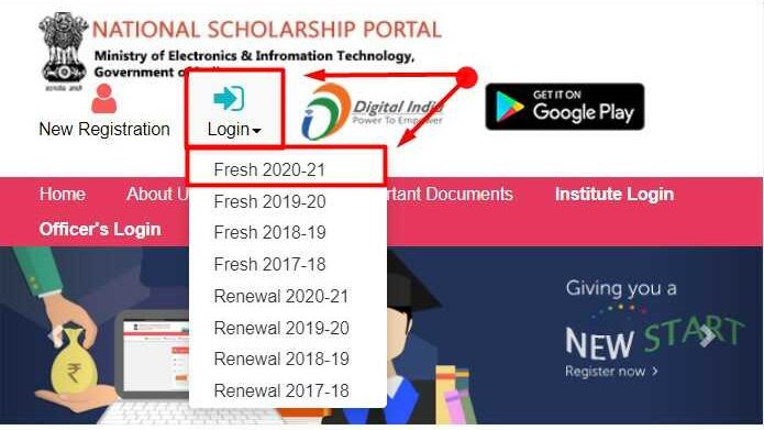 National Scholarship Portal Login Fresh