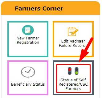 PMKisan.gov.in Farmer Corners Status of self Registered Farmers