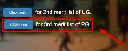 3rd JP University Merit List of PG