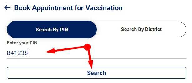 Enter Pin Code and Find Hospital for Covide Vaccine Registration Near Me