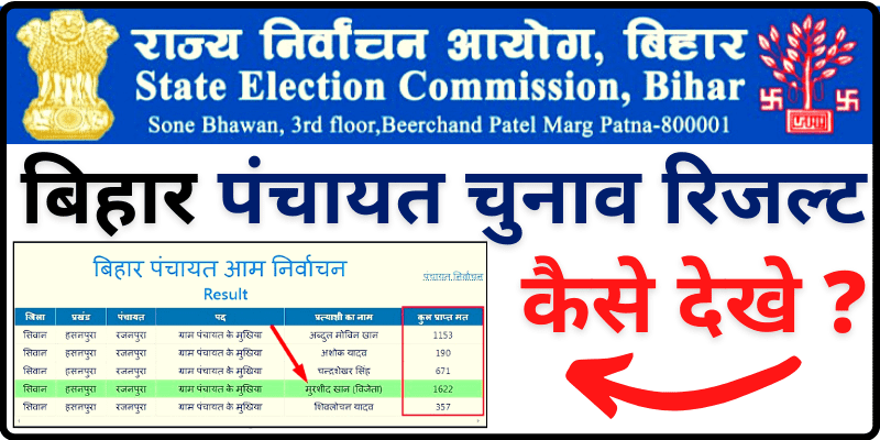 Bihar Panchayat Election Result Check ग्राम पंचायत चुनाव रिजल्ट चेक कैसे करे