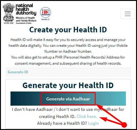 Digital Health ID Card Registration