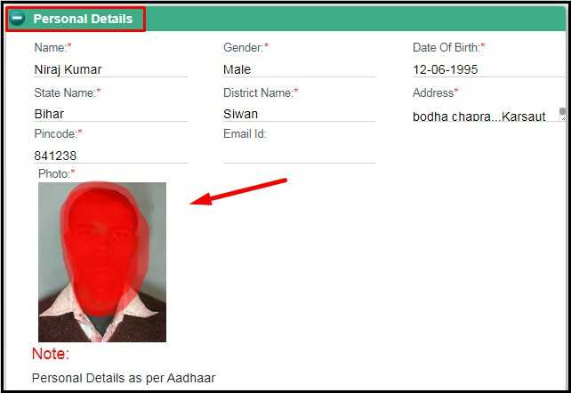 Enter Personal Details & Address Details for Ayushman Mitra Registration