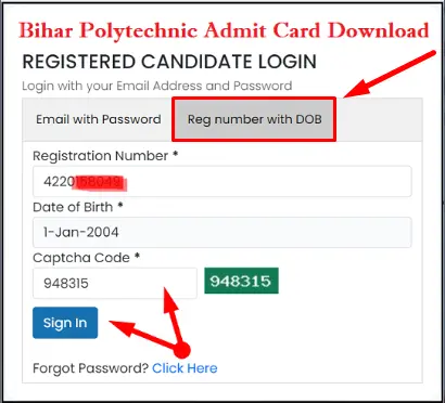 DCECE Bihar Politechnic Admit Card Download