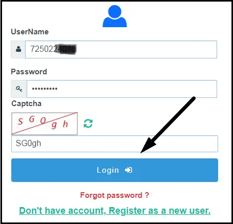 Enter Your User Name and Password for Login on NVSP Poratl
